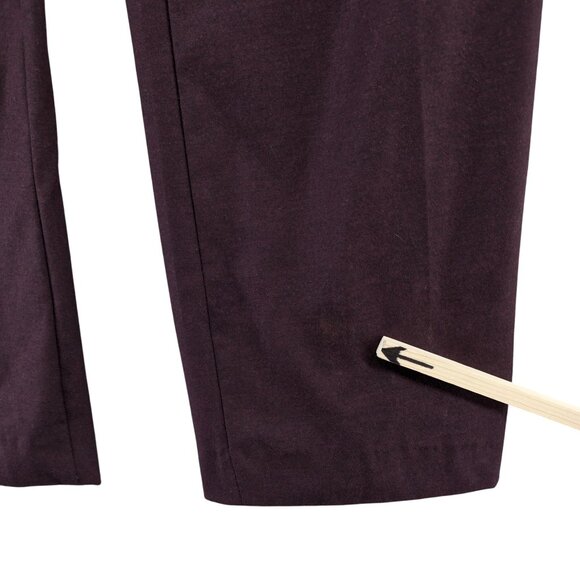 Carlisle Collection Virgin Wool Blend Pants Womens Burgundy Side Zip Lined Sz 10 - Picture 11 of 11